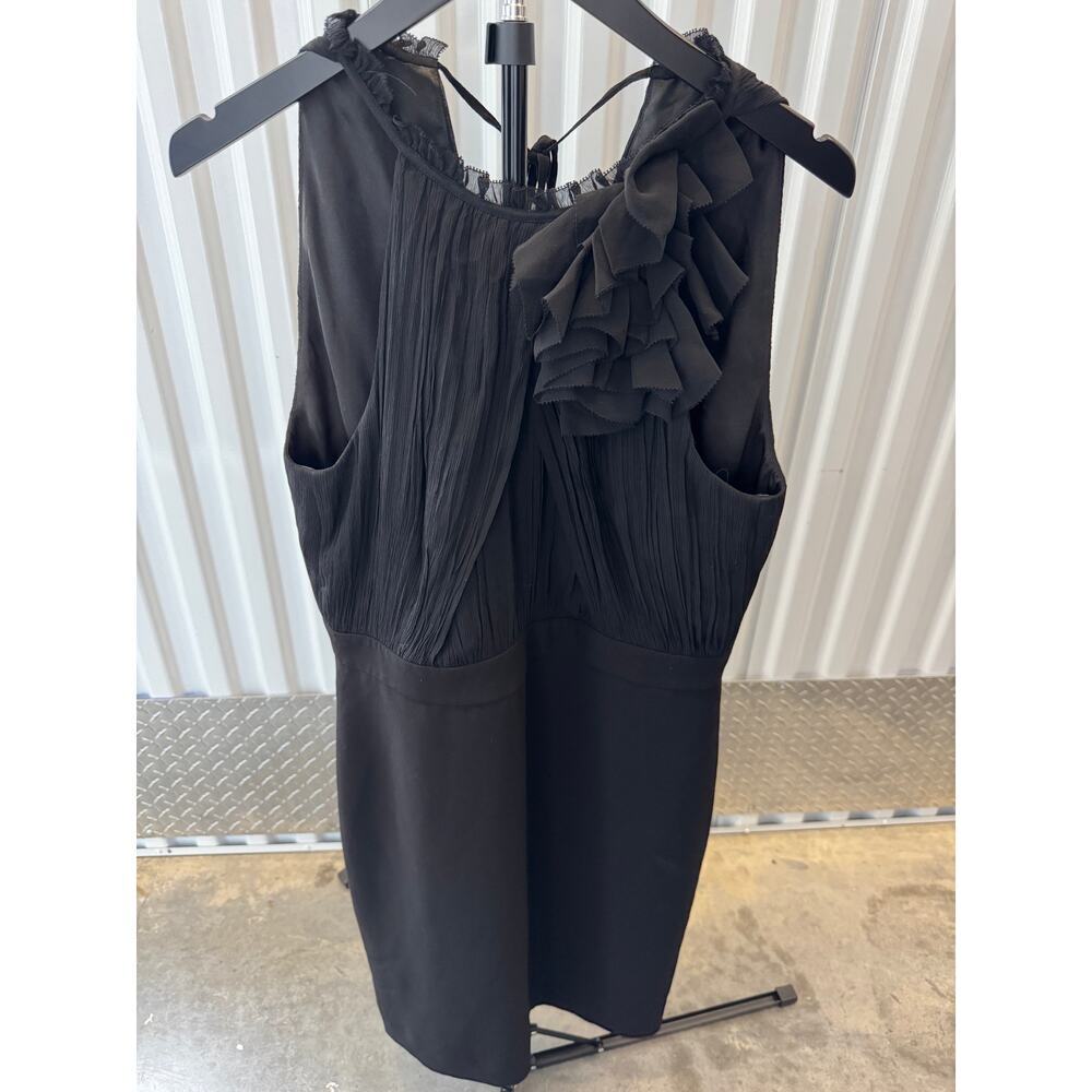 Ann Taylor Silk Sleeveless Sheath Dress with Floral Detail EUC 10